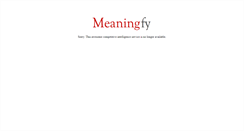 Desktop Screenshot of meaningfy.com