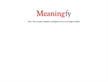Tablet Screenshot of meaningfy.com